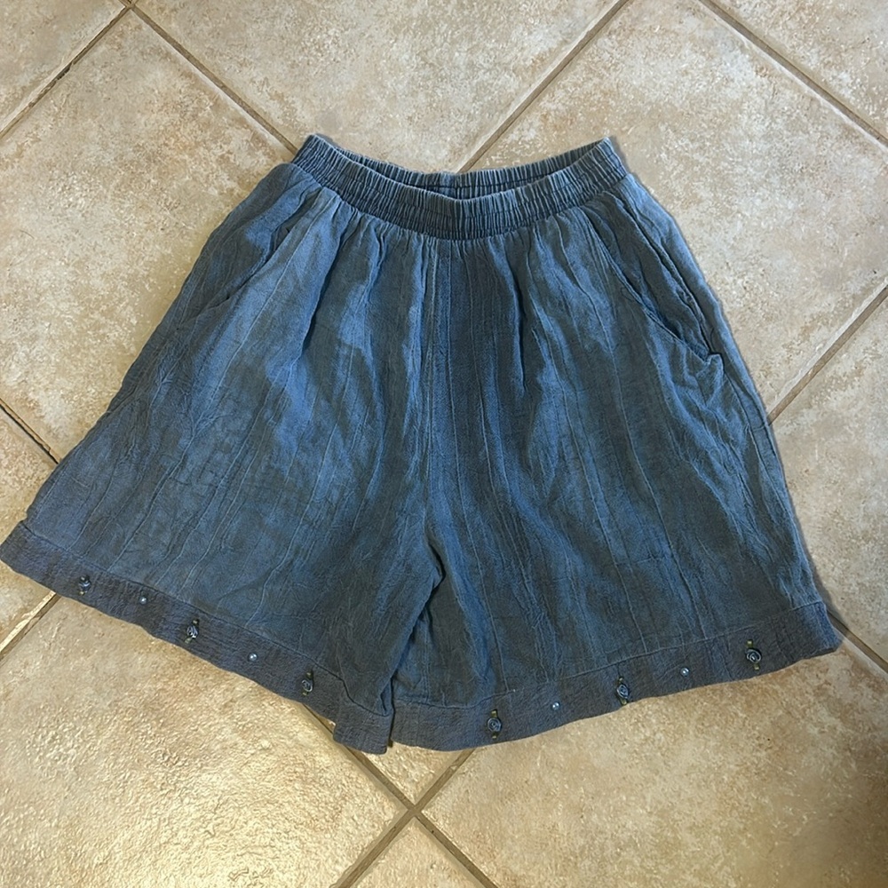 Vintage Anna California Floral Embellished Hem Baggy Mom Shorts Women's size S/M